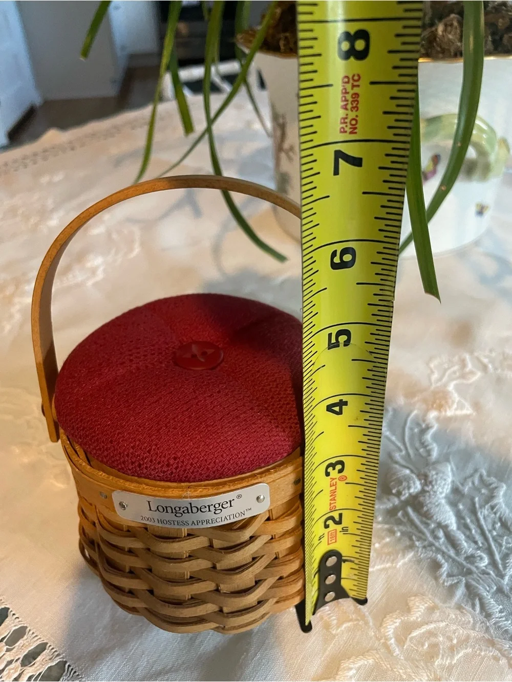 Longaberger  2002 Pin Cushion - Hostess Appreciation gift
